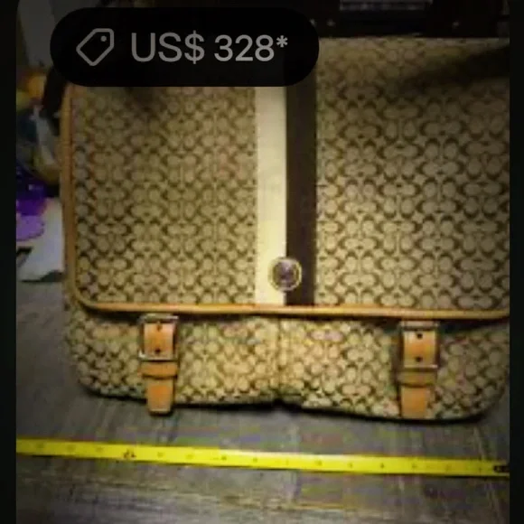 Vintage Y2K Coach Brown Signature Crossbody Bag messenger bag - Picture 5 of 17